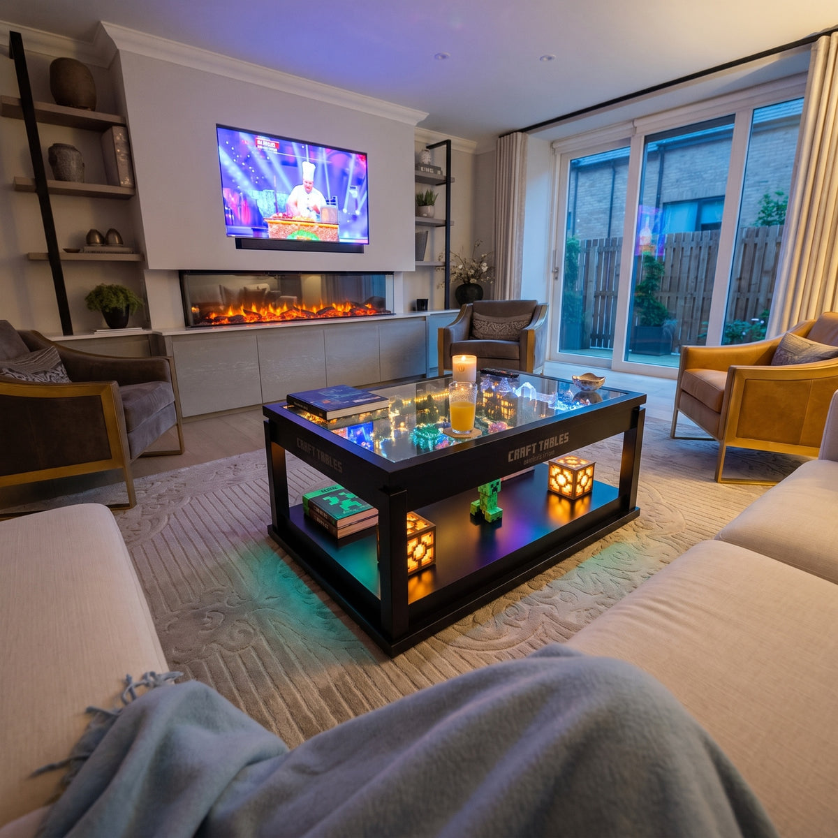 Overworld Table™ by craft.tables in a living room